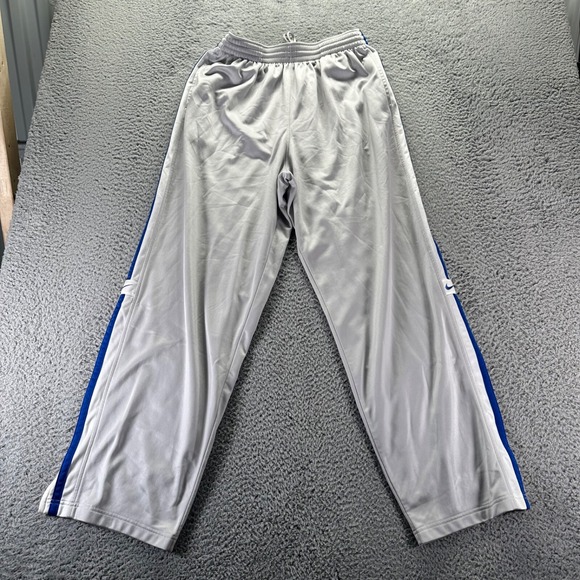 Vintage Nike Track Pants Mens Medium White Polyester Stretch Loose Baggy